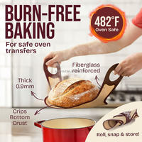 Kit de démarrage pour levain, ensemble de paniers de levage ronds de 9 pouces, fournitures et outils pour la cuisson du pain au levain avec élingue à pain