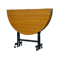 Table de cantine scolaire mobile pliable avec 4 roulettes