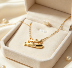 Collar Personalizado con Dibujo Animado de Barco <span class=keywords><strong>Crucero</strong></span> para Mujeres y Niñas, Cadena de Acero Inoxidable Chapada en Oro, Joyería de Moda, Colgante de Dibujos Animados - Product Image 6