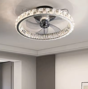 Offre Spéciale d'intérieur concis style lumière moderne hôtel rond luxe caché pales ventilateur de plafond avec lumière - Product Image 3