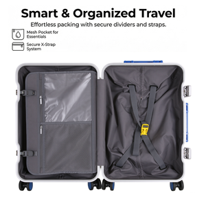 <span class=keywords><strong>Valise</strong></span> de voyage 20 pouces en ABS+PC, coque rigide, <span class=keywords><strong>4</strong></span> <span class=keywords><strong>roues</strong></span> pivotantes, serrure TSA, légère, durable, moderne, en polyester, vente en gros - Product Image 4