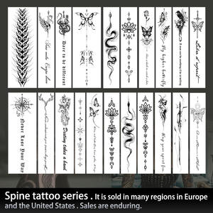<span class=keywords><strong>Tatouage</strong></span> de Colonne Vertébrale Tatouages Temporaires <span class=keywords><strong>Tatouage</strong></span> Semi-Permanent pour le Dos Étanche Résistant à la Sueur Dure 2 Semaines Réaliste à Base de Plantes Anti-Friction - Product Image 3