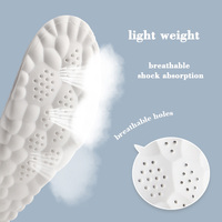 Semelles de sport 4D Cloud Technology respirantes, absorbant les chocs, en mousse à mémoire de forme, inserts de chaussures en PU massant, semelles de course à pied très vendues