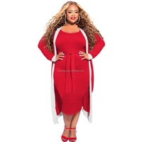 Sororité rose vert surdimensionné femmes décontracté couleur unie rayé à manches longues veste avec cravate manteau gilet jupe ceinture robe ensemble