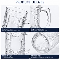 Verres à bière classiques en verre transparent de 13 oz, prêts à être expédiés, avec logo et emballage personnalisés, faible MOQ, écologiques et réutilisables, en stock