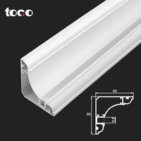 Couverture noire LED profil linéaire lumière éclairage principal alliage d'aluminium plâtre ligne coin plafond canal anodisé Surface