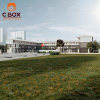 Cbox Salle de classe modulaire préfabriquée à assemblage rapide pour espace éducatif temporaire, maison conteneur en kit
