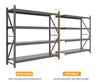 Rack de stockage multicouche en acier RD-33 # Q235 Rack à plusieurs niveaux réglable en poudre à usage moyen pour le fret lourd