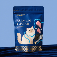 Sachet personnalisé à fond plat en papier kraft avec fenêtre et fermeture éclair pour l'emballage de friandises pour animaux de compagnie, impression personnalisée
