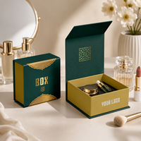 Caja de Regalo Magnética Roja de Lujo con Logotipo Personalizado, Caja de Embalaje de Cartón Rígido Plegable con Asa e Inserto para Té y Cosméticos