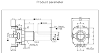 Commutateur d'encodeur rotatif à poignée semi-lunaire Potentiomètre numérique EC11 avec interrupteur à 5 broches Longueur de la poignée 20mm Catégorie de produit ICs