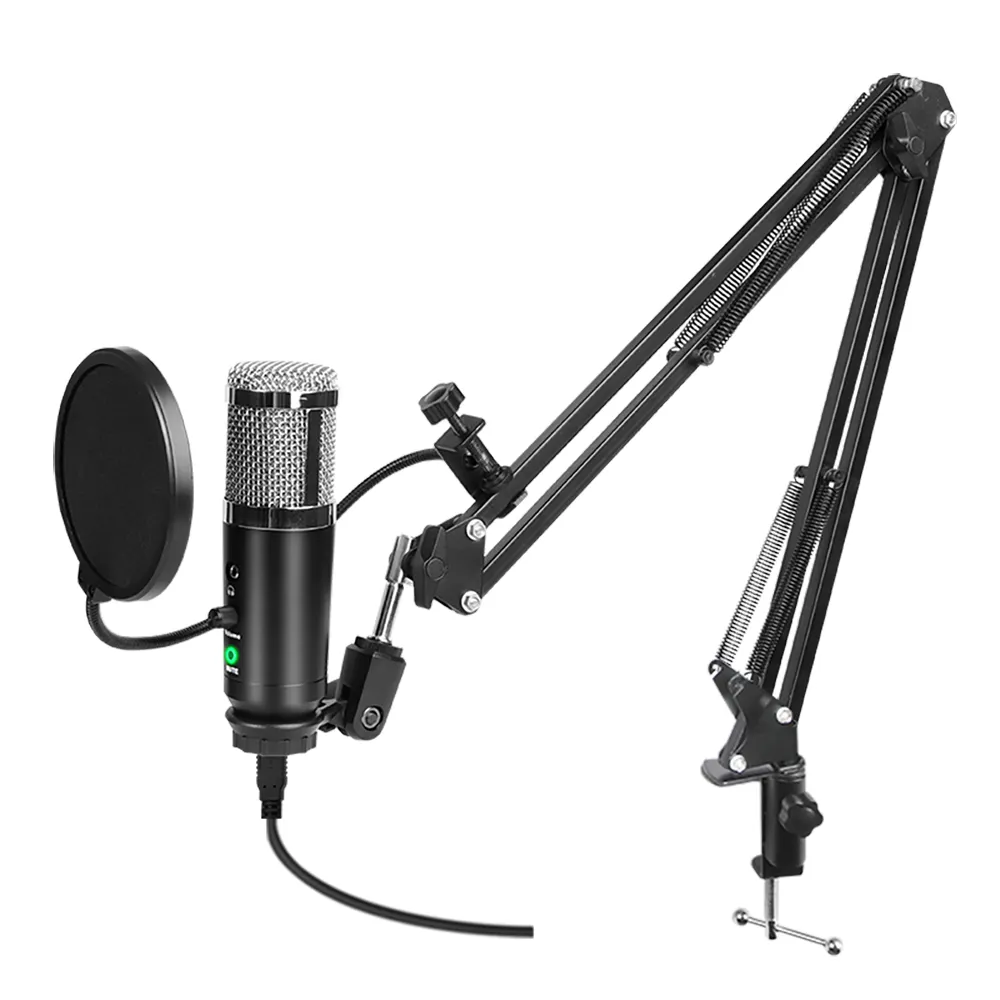 OEM A9 Mikrofon Desktop Berdiri USB Studio Recording Condenser Mikrofon untuk Gaming Youtube Live Streaming