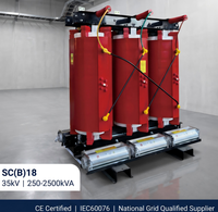 Transformateur de distribution sec triphasé à bobinage toroïdal en aluminium/cuivre SCB10/11 315 kVA 10 kV