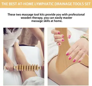 2 Stuks Body Beeldhouwen Lymfedrainage Tool Anti Cellulite Therapie Massage Gereedschap Voor Gua Sha Massage Handleiding Gua Sha Gereedschap set