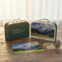 Caja de Cartón Tipo Maleta al por Mayor con Asa, Caja Personalizada para Calcetines y Ropa Interior de Bebé