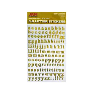 Self Adhesive Customized Printing Hot Stamping Clear Gold Foil Stickers Transparent Sticker