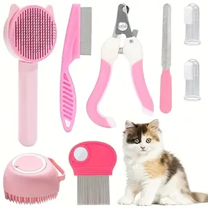 Manufacture WholesaleGrooming Tool Set Pet shredding Grooming Tool Dog Cat Long Pin Soft Slicker Hair Brush for dogs