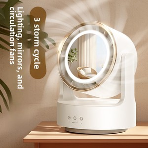 USB-Powered Bladeless Oscillating Desk <b>Fan</b> for Home & Outdoor Use Brushless Motor 5-Speed Built-in Battery Usb-powered Enjoy Coo - Product Image 1