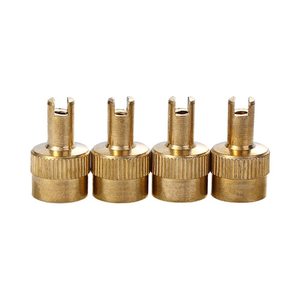 Copper Valve <b>Caps</b> For Tubeless Tire American Mouth Silver Color With <b>Key</b> Slot Repair Replacement Part - Product Image 3