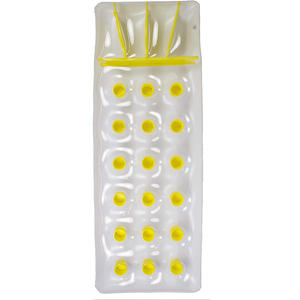 Materassino Gonfiabile Durevole in PVC con 18 Tasche, Galleggiante per Piscina, Materasso ad Aria per Nuoto, Sdraio Galleggiante con Cuscino, Stile Francese - Product Image 5