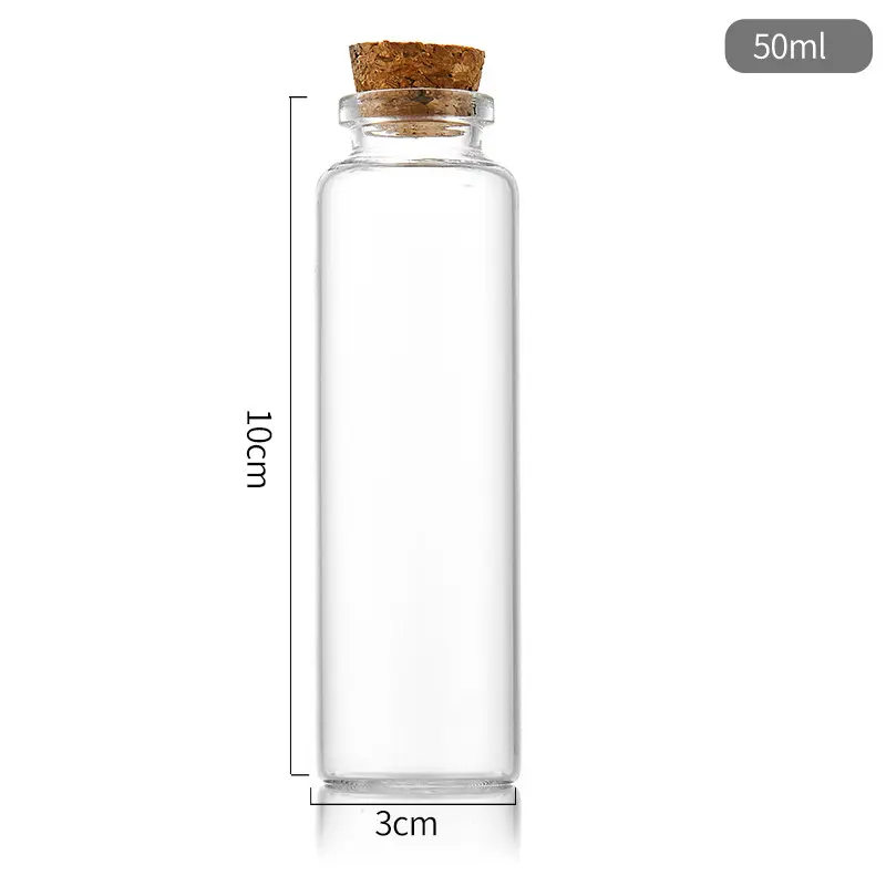 30mm mini pill borosilicate small test tube glass bottle vial penicillin wishing drifting essential oil jar with cork