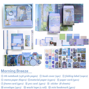 Diario <span class=keywords><strong>de</strong></span> Escritura <span class=keywords><strong>de</strong></span> Estilo Retro y Simple, Cuaderno <span class=keywords><strong>de</strong></span> Arte, Set <span class=keywords><strong>de</strong></span> Regalo en Caja, Encuadernación Cosida, Tamaño A6, 128 Hojas, Páginas Interiores Impresas, Cubierta <span class=keywords><strong>de</strong></span> Papel - Product Image 3