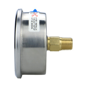 Langzeit stabilität Dual Scale Psi Manometer Auslaufs ic heres Manometer mit Silikonöl füllung - Product Image 3