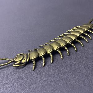 Mini millepiedi in bronzo all'ingrosso a buon mercato artigianato in metallo giocattolo creativo giocabile 3D scultura millepiedi mobile snodata - Product Image 6