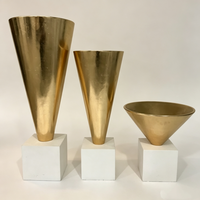 Vase populaire en Fiberclay en forme de trompette, centre de table, porte-fleurs, vase de luxe pour événements de mariage