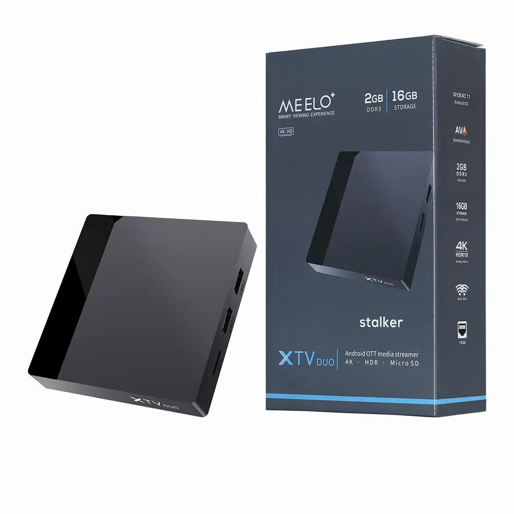 Ultimo 4K HDR IPTV TV BOX Meelo Plus XTV DUO Decoder Xtream codici Android 11 Amlogic S905W2 Smart Media Player