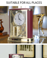 Jam Dinding Quartz Logam Retro Modern dengan Tampilan Jarum untuk Dekorasi Rumah, Kantor, dan Meja Kerja