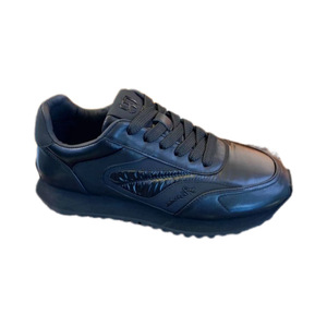 Zapatillas de hombre de marca de tendencia nacional, estilo <span class=keywords><strong>Chuck</strong></span> <span class=keywords><strong>Taylor</strong></span>, informales, de suela gruesa, de malla de seda helada, color negro, estilo samurái, para otoño, modernas y a la moda. - Product Image 4