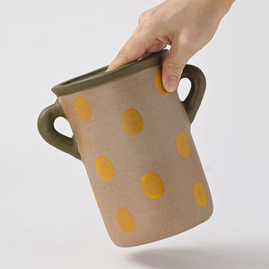 <span class=keywords><strong>Vase</strong></span> en céramique de <span class=keywords><strong>porcelaine</strong></span> avec deux poignées, design unique et rustique, peint <span class=keywords><strong>à</strong></span> la main, pour la maison, l'hôtel, le café, le restaurant, la salle de séjour, la salle de réunion - Product Image 2
