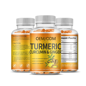 أوم الكركم الكركمين والكركم والزنجبيل غوميز مضادات الأكسدة الكركمين ملحق دعم صحة الجلد - Product Image 1