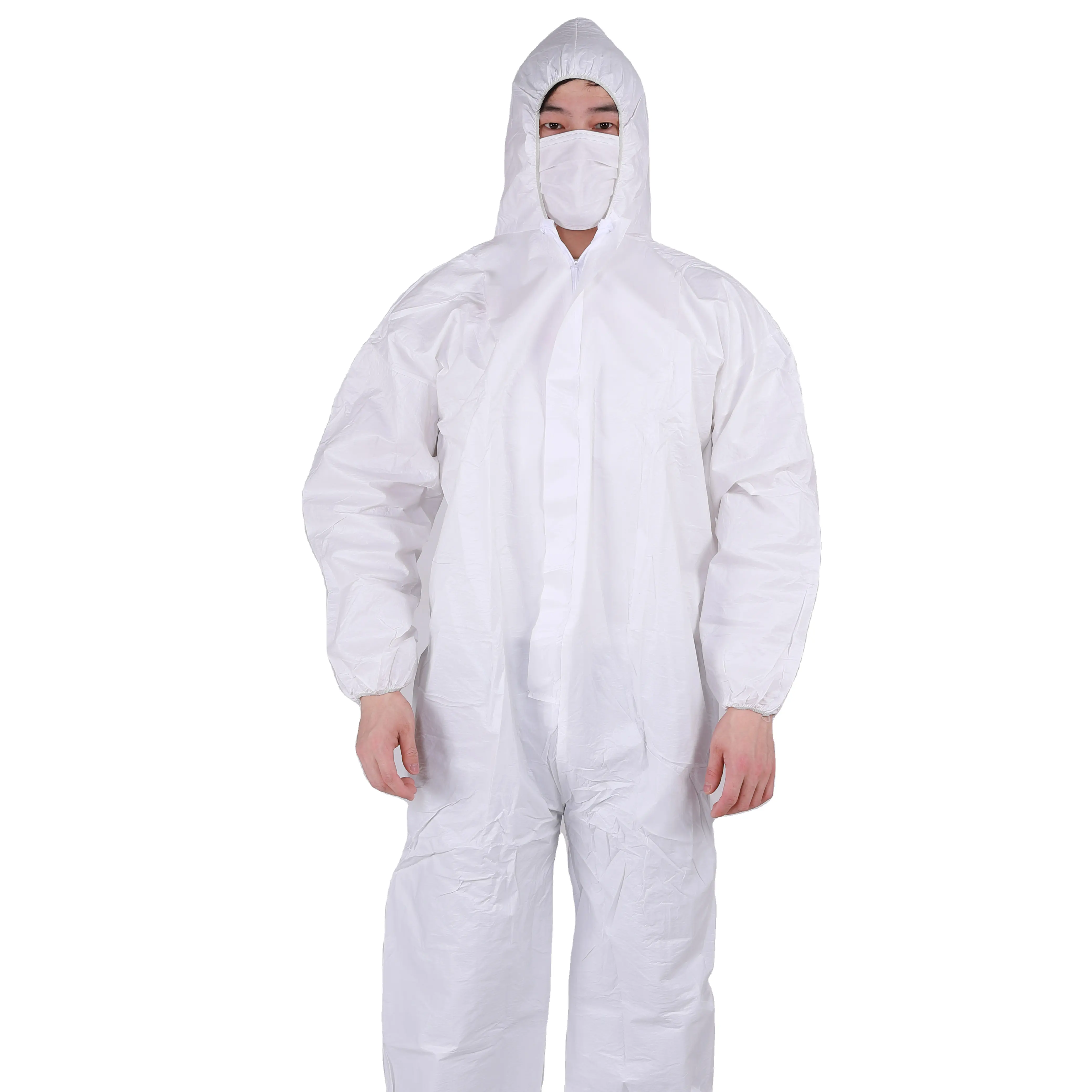 Tip 5/6 SF tek kullanımlık mikro gözenekli tulum güvenlik giyim tek kullanımlık tulum erkekler tulum tulum için ppe takım elbise güvenlik kıyafetleri