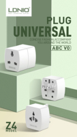 LDNIO Z4 produits de vente chaude 2022 adaptateur de prise de voyage adaptateur de prise de voyage universel d'alimentation internationale adaptateur de prise de voyage