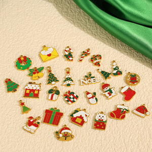 จี้การ์ตูนคริสต์มาสโลหะผสมสังกะสี DIY อุปกรณ์เครื่องประดับสำหรับของขวัญจี้สำหรับทุกเพศ - Product Image 2