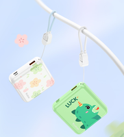 YOOBAO 10000mAh Charge Rapide Dessin Animé Mini Power Bank Android iPhone Chargeur avec Câble Détachable