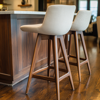 Chaises de bar modernes en cuir véritable de style design concis Chaises de bar en mousse haute densité commerciales pour la maison
