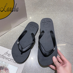 FL-002 Chất lượng cao mùa hè Slide unisex phụ nữ và người đàn ông PVC dây đeo Flip Flop với EVA duy nhất đồng bằng màu kẹo bãi biển dép - Product Image 2