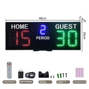 โรงงานรับผลิตป้ายคะแนน LED กลางแจ้ง กันน้ำระดับ IP65 ความสว่างสูง สำหรับการแข่งขันบาสเกตบอล เทนนิส และแบดมินตัน - Product Image 6