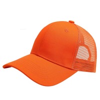 Baseballcap met effen mesh achterkant, aangepaste logo, verstelbare snapback trucker cap voor heren en dames