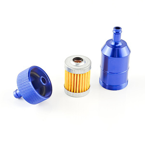 Filtre à huile Qiangye en alliage d'aluminium CNC bleu pour motos tout-terrain, VTT et buggies de plage - Product Image 2