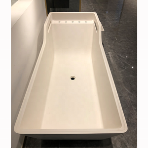 Bañera de hidromasaje tipo cuadrado, superficie sólida mate, piedra artificial - Product Image 2