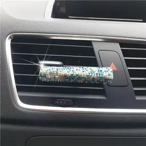 Diseño simple lujoso palo bases de aleación de ambientador de aire del coche de la fragancia del perfume de un clip de ventilación