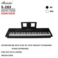 Beisite S-265 ODM/OEM Piano numérique électronique portable/Orgue électrique Clavier 88 touches en plastique ABS Grand piano avec haut-parleur intégré