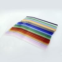 Pailles en verre borosilicate écologiques, résistantes à la chaleur, droites, courbées ou ondulées, pour boissons et lait en bar.