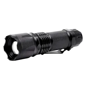 LED Tactical Taschenlampe mit Gürtel clip Zoombar 3 Modi Wasserdichtes kleines Mini-Licht-Beste Taschenlampen für den Alltag