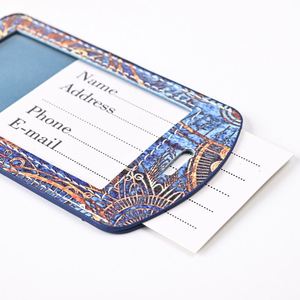 Ensemble de porte-passeport et d'étiquettes de bagages en cuir PU personnalisable, style tendance, sans fermeture - Product Image 6
