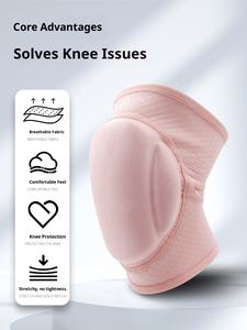 Профессиональные наколенники для танцев и спорта: толстые, универсальные, из губчатого материала, для йоги, гибкие, дышащие, с защитой от ударов, из спандекса и нейлона, на эластичной застежке - Product Image 2